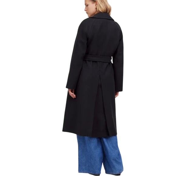 NWT Madewell Double Breasted Trench Coat True Black NS389 Size S - Picture 2 of 14